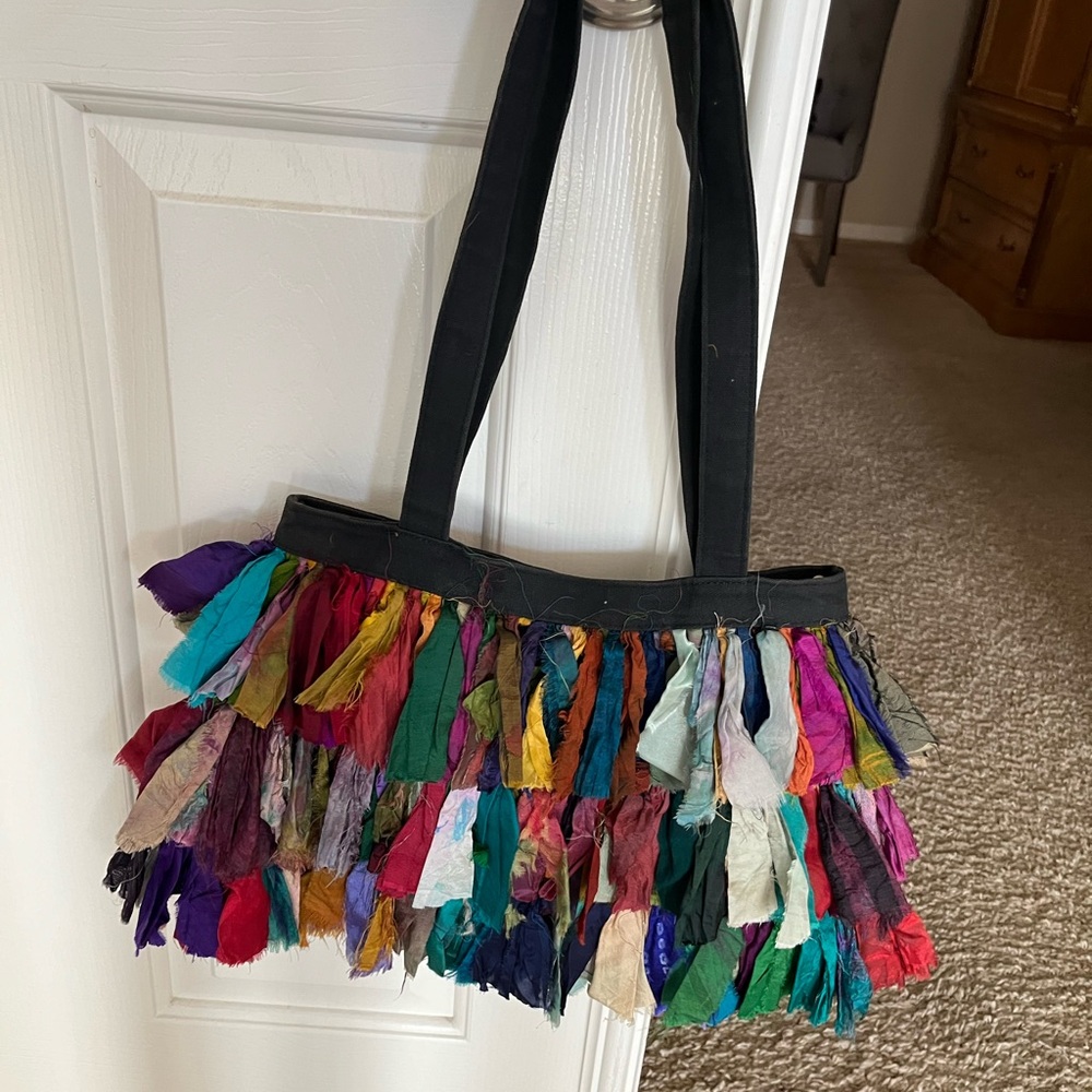 Unique Multi-color Fringed Purse